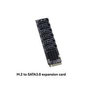 Adaptateur M.2 Vers 6 M.2 NVME Vers SATA3.0 Carte D'Extension M.2 PCI-E M Key Riser pour Disque Dur SSD