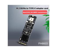 Adaptateur M.2 Vers TYPE-E 20 Gbit/S, Carte D'Extension PCIe NVMe Haute Vitesse à Clé M Vers USB 3.2 Gen2x2 en Façade pour PC de Bureau