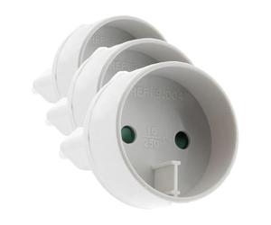 Adaptateur M 6A en F 16A Blanc (Lot de 3)