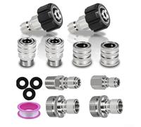 Adaptateur M22 14 en acier inoxydable haute efficacité avec connexion rapide 3/8 pour une meilleure performance de nettoyage