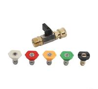 Adaptateur M22 robuste de 14 mm avec raccord rapide de 35,6 cm et robinet à boisseau sphérique pour nettoyeur haute pression 4500 PSI Utilisation d'une connexion fiable pour les échanges fréquents