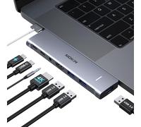 Adaptateur MacBook Air, adaptateur USB C pour MacBook Pro/Air M1, M2, 2022, 2021, 13"", 15"", 16"", Mac avec HDMI 4K, Thunderbolt 3, 3 USB 3.0, USB C 3.0 et audio 3,5 mm
