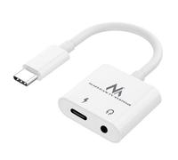 Adaptateur Maclean Usb Type C Vers Jack 3,5mm M/f Et Usb Type C 30w (