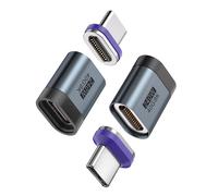 Adaptateur Magnétique Type-C 24 Broches 8K/40Gbps 240W avec Tête Magnétique Type-C, compatible avec Huawei, Samsung, APPLE, Garmin