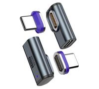Adaptateur Magnétique Type-C 24Pin en Forme de L 8K/40Gbps 240W avec Connecteur Magnétique Type-C Supplémentaire