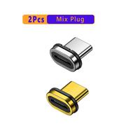 Adaptateur Magnétique Usb 4.0 Thunderbolt3 Vers Type C,40gbps,100w,Charge Rapide,Câble Convertisseur Magnétique,8k - 60hz - Type 2 In 1 Plugs