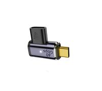 Adaptateur Magnétique USB-C Coudé avec Oreilles - Transfert 40Gbps, Alimentation 100W, Vidéo 8K