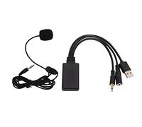 Adaptateur Mains Libres Bluetooth pour Microphone de Voiture avec câble auxiliaire pour Z4 E60 E63 E64 E66 E81 E90 - Audio Plug and Play, ABS Durable, Micro 1500 mm, Prise 3,5 mm