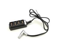 Adaptateur mâle 2 broches à 4 ports p-tap d-tap, boîte de Distribution, séparateur câble d'alimentation for caméra AR ~ I RED(Elbow Plug Cable,50cm)