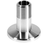 Adaptateur mâle BSPT en acier inoxydable, bride ISO-KF vers embout court conique for raccords sous vide, 2 pièces(KF16-3/4")