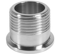 Adaptateur mâle BSPT en acier inoxydable, bride ISO-KF vers embout court conique, raccord sous vide NW16 à NW50, 2 pièces(KF40-2")