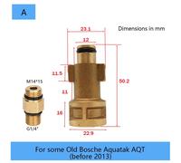 Adaptateur mâle pour nettoyeur haute pression,buse de connecteur à dégagement rapide,générateur de mousse Parkside,Karcher,LAVOR,Black Decker,Bosch,G1,4"" - Type A
