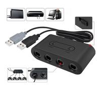 Adaptateur Manette - Nintendo - 3en1_lht6168 - 4 Ports USB - Compatible Wii U et PC - Noir