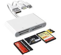 Adaptateur Memory Stick Pro Duo Lecteur De Cartes Mémoire 4 En 1 Usb A/Usb C/Lightning Vers Sd/Ms/Micro Sd/Xd Pour Adaptateur D'A