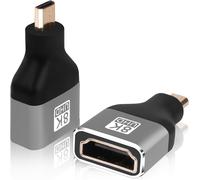 Adaptateur Micro Hdmi Vers Hdmi, 8K/@60Hz Adaptateur Micro Hdmi Mâle Vers Hdmi Femelle Compatible Avec Le Port Hdmi, Hdmi Adapter Pour Ordinateurs Portables, Tablettes, Caméscopes Et Téléviseurs