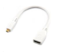 Adaptateur micro HDMI vers HDMI-A (F) officiel Raspberry Pi (blanc)
