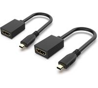 Adaptateur Micro Hdmi Vers Hdmi, Micro Hdmi Mâle/Femelle Câble, Soutien 4K/3D Des Caméras D'Action, Caméras Digitales, Enregistreurs Vidéo Etc.