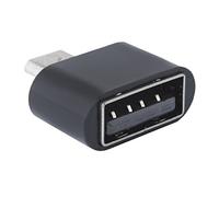 Adaptateur Micro OTG USB femelle type A vers micro USB male type B Noir