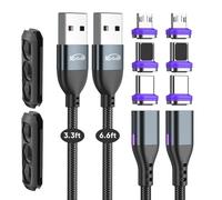 Adaptateur micro USB extra TIP pour câble de charge magnétique 100 W, NESTELLE PD USBC Magnet Charge rapide et câble de transfert de données, USB A/C vers tous les appareils Micro USB (lot de 3