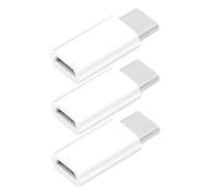 Adaptateur Micro USB femelle vers type C mâle,connecteur de conversion,charge de téléphone et transfert de données,adaptateur secteur pour Xiaomi Samsung - Type 3pcs White B