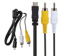 Adaptateur Micro USB mâle vers 2 RCA AV, câble Audio-vidéo, cordon de 150cm pour téléphone portable LG Nitro HD, NOKIA N10, HUAWEI ascd p1