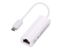 Adaptateur Micro USB vers Ethernet RJ45 10/100 Mbps, optimiseur Internet haute vitesse RJ45 vers Micro USB Ethernet LAN WiFi Adaptateur Réseau Convertisseur Booster Plug Play pour Tablette, PC,