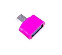 Adaptateur micro USB vers USB, adaptateur micro USB OTG vers USB 2.0, adaptateur micro USB mâle vers USB femelle, adaptateur USB On The Go pour Samsung S7 S6 Edge S4 S3, LG G4, tablettes Android Rose