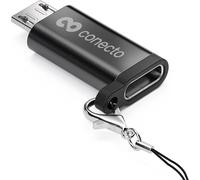 , Adaptateur Micro Usb Vers Usb-C, Prise En Charge Otg, Compatible Avec Les Appareils Apple, Parfait Pour Les Vélos Électriques, Boucle/Mousqueton Inclus, Boîtier En Aluminium, Noir, Lot De [Z663]