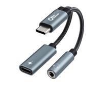 Microconnect MC-USBC-AUDIOCF câble vidéo et adaptateur 0,13 m Argent