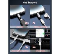 Adaptateur Microphone Usb C Vers Lightning Lot De 2, Lightning Mâle Vers Usb C Femelle Pour Microphone De Lavalier Pour Iphone, Pas Pour Écouteurs/Transmission De Données[Z108]