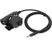 Adaptateur Militaire U94 PTT, Prise de Câble de Casque de Connecteur de Talkie-walkie Push to Talk avec Clip pour Téléphone Portable de 3,5 Mm