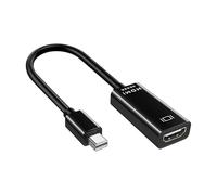 Adaptateur Mini DisplayPort vers HDMI 4K 30Hz, PD vers HDMI Compatible pour MacBook Air Pro Microsoft Surface Pro Dock Moniteur Projecteur avec Connecteurs Dorés et Boîtier Aluminium