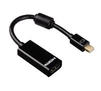 Hama Adaptateur Mini-DisplayPort (Mini-DisplayPort pour HDMI™,Mini DisplayPort Mâle à HDMI Femelle, 4K Ultra HD, plaqué or, double blindage) Noir