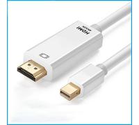 Adaptateur Mini DisplayPort vers HDMI 4Kx2K Blanc - Câble de 1.8m - Synchronisation Audio/Vidéo