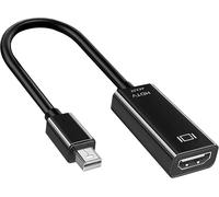 Adaptateur Mini DisplayPort vers HDMI en Nylon Tressé - Compatible avec MacBook Air/Pro, Surface Pro et Plus, Supporte 1080p et Audio HD - 20cm, Gris