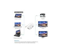 Adaptateur Mini DisplayPort vers HDMI / VGA / DVI convertisseur vidéo 3 en 1 PC + MAC HDTV / 1080p (Full HD)