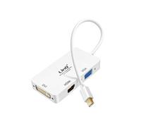 Adaptateur Mini DisplayPort vers VGA / HDMI et DVI pour Ecran et Vidéoprojecteur Full HD 1080p