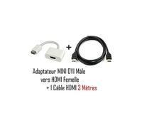 Adaptateur mini-DVI vers HDMI + Cordon HDMI 3M de Vshop