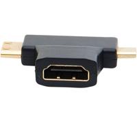 Adaptateur mini et micro hdmi male vers hdmi femelle
