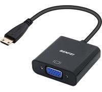 Adaptateur Mini HDMI vers VGA, Mini HDMI vers VGA plaqué Or (mâle à Femelle) pour Ultrabooks,Ordinateurs Portables,tablettes,appareils Photo et caméscopes