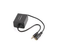 Adaptateur mini-jack 3,5 mm pour casque audio, avec filtre anti-parasites et isolateur de boucle de masse pour autoradio.