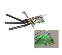 Adaptateur mini PCI EXPRESS vers PCI EXPRESS, pour monter une carte MiniPCIe sur un port PCIe, avec antennes pour utilisation avec les cartes