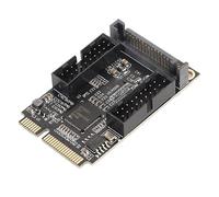 Adaptateur Mini PCIE vers 4 Ports 19 Broches USB3.0, Carte D'extension PCIE vers USB avec Interface de Chargement, pour Chipset UPD720201, pour Win XP, 7, 8, OS .8