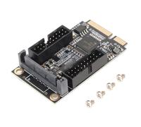 Adaptateur Mini PCIE vers USB3.0, Carte d'extension Plug and Play Haute Vitesse 5 Gbit/s Mini PCIE vers 4 Ports 19 Broches pour Ordinateur