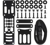 Adaptateur modulaire de Holster en métal, Plaque d’Extension Suspendue réglable pour Port Bas de Cuisse, à Trous Multiples, avec Ceinture Ajustable, Compatible avec QLS, G-Code et Autres Holsters
