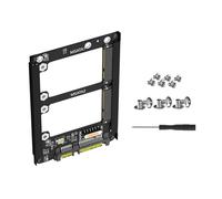 Adaptateur MSATA vers SATA3.0 double vers carte SATA3.0 6 Gbps 2,5" avec boîtier en métal pour SSD