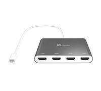 j5create Adaptateur vidéo JCA366 USB-C mâle 24 broches vers HDMI femelle 50 cm Argent 1080p 60 Hz