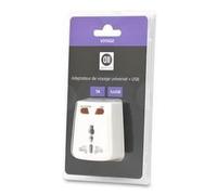 D2 Diffusion Adaptateur multi-pays 1 USB 1A Blanc