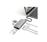 SATECHI 8 en 1 Hub USB C Adaptateur avec HDMI 4K@30Hz, Charge PD 49W, Ethernet, Lecteurs SD/MicroSD et 3X USB 3.0 pour MacBook Air & Pro, PC Portable, iPad et Plus - Gris Sidéral