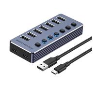 Adaptateur multi-ports USB 3.0 avec 4/7/10 ports 5 Gbit/s DC2 V pour un transfert de données rapide et un chargement d'appareils